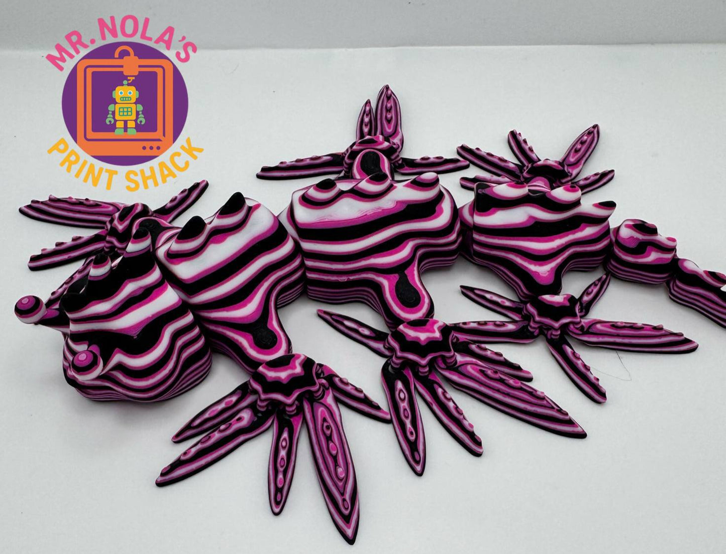 Print Shack 3D Printed Articulated Pink Sea Dragon