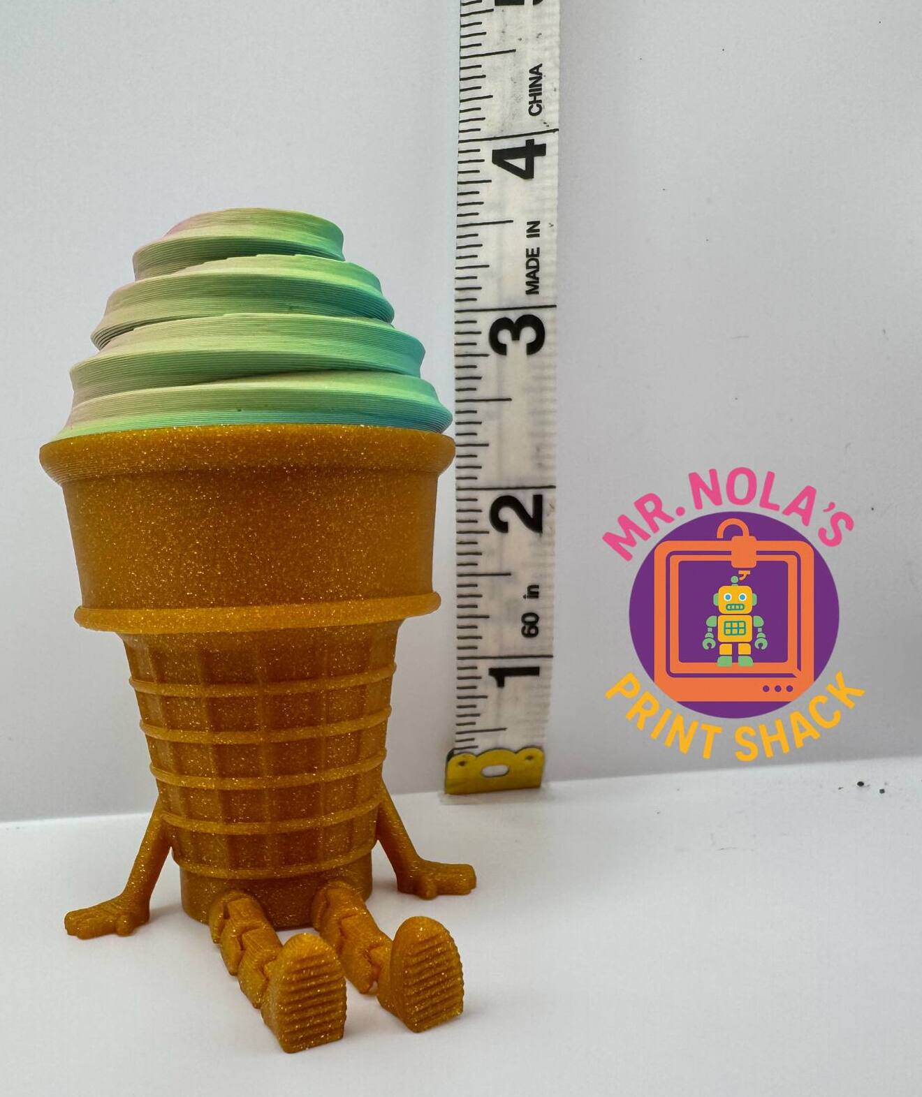 Print Shack 3D Printed Twisty The Everlasting Ice Cream Cone