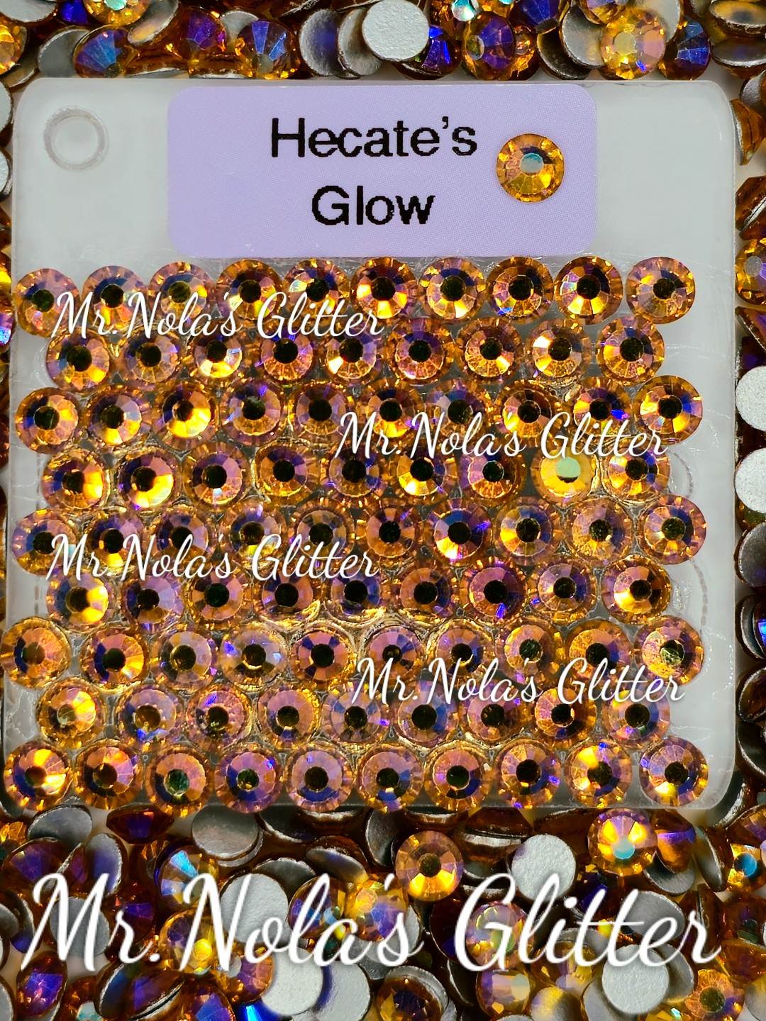 MNG Rocks Topaz AB/ Hecate's Glow Glass Rhinestone