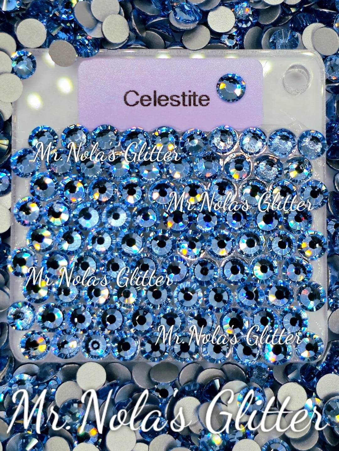 MNG Rocks Light Sapphire/ Celestite Glass Rhinestone