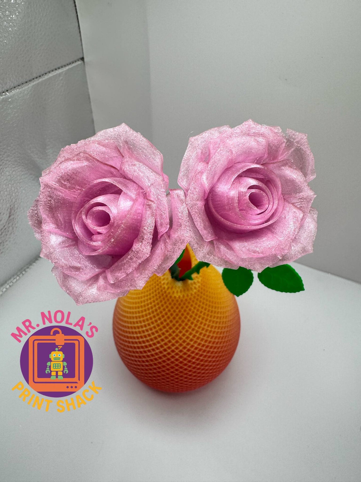 Print Shack 3D Printed Tequila Sunrise Forever Flowers with Vase