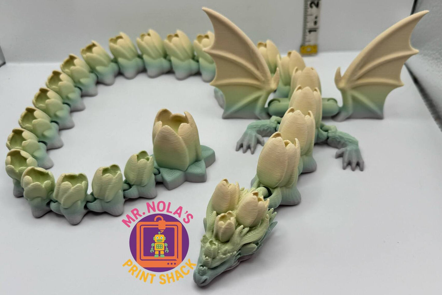 Print Shack 3D Printed Pastel Tulip Dragon