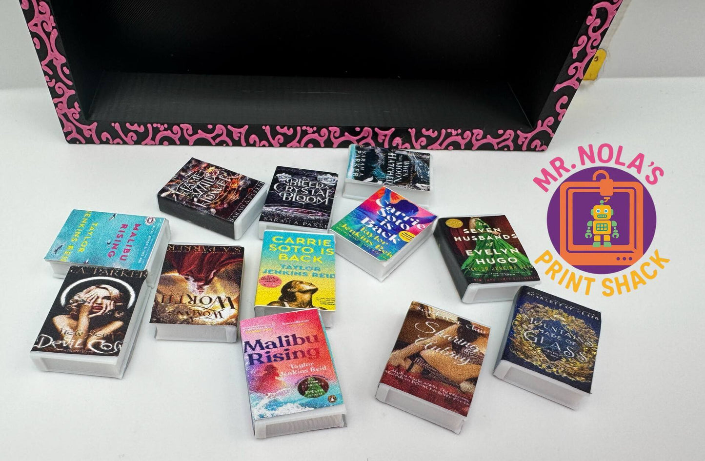 Print Shack 3D Printed Mini Blank Books for Book Case