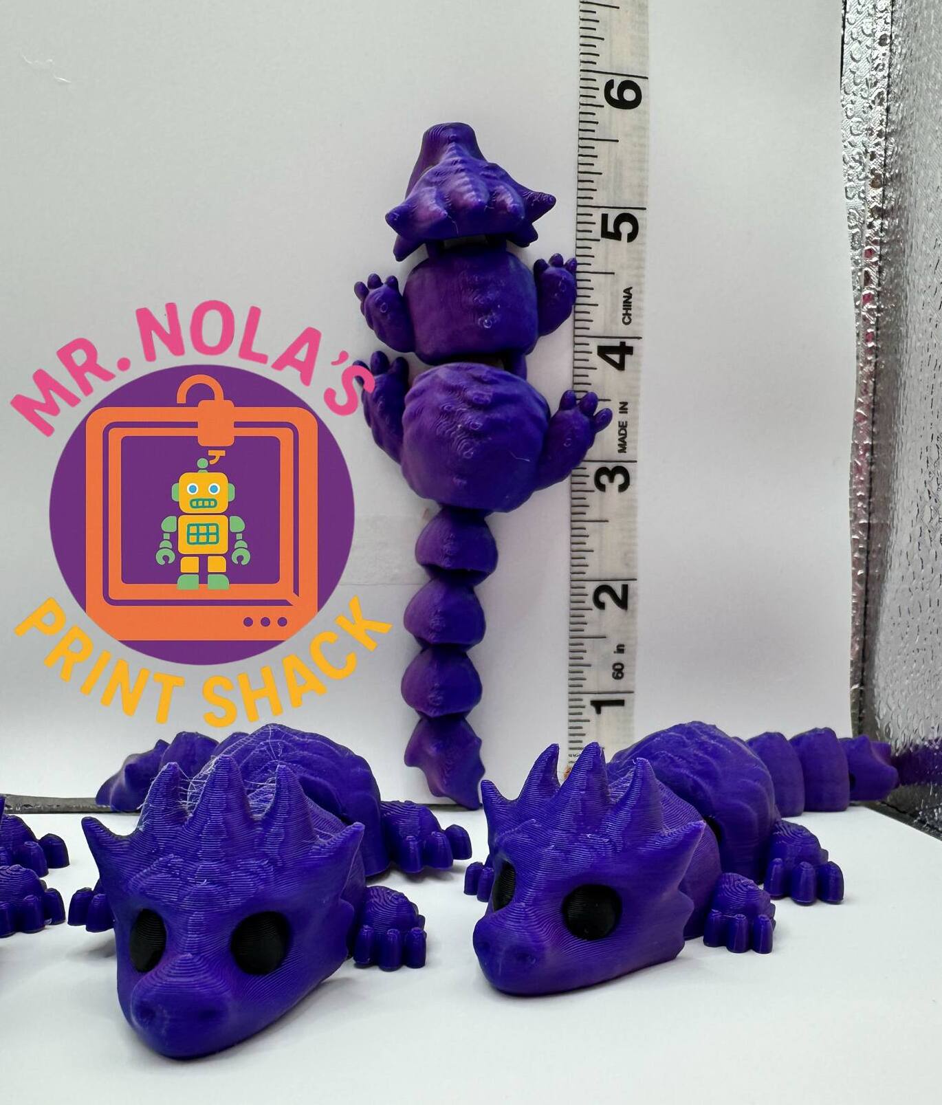 Print Shack 3D Printed Prince the Purple Dragon