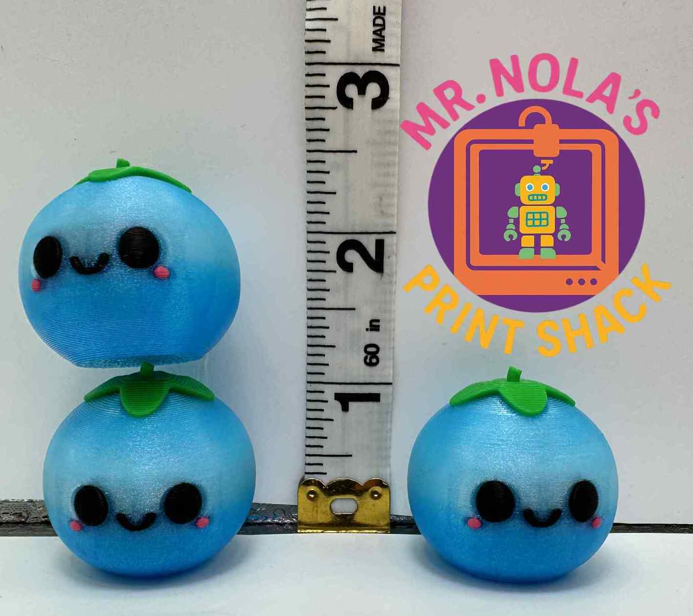 Print Shack 3D Printed Billy the Bad Ass Blueberry