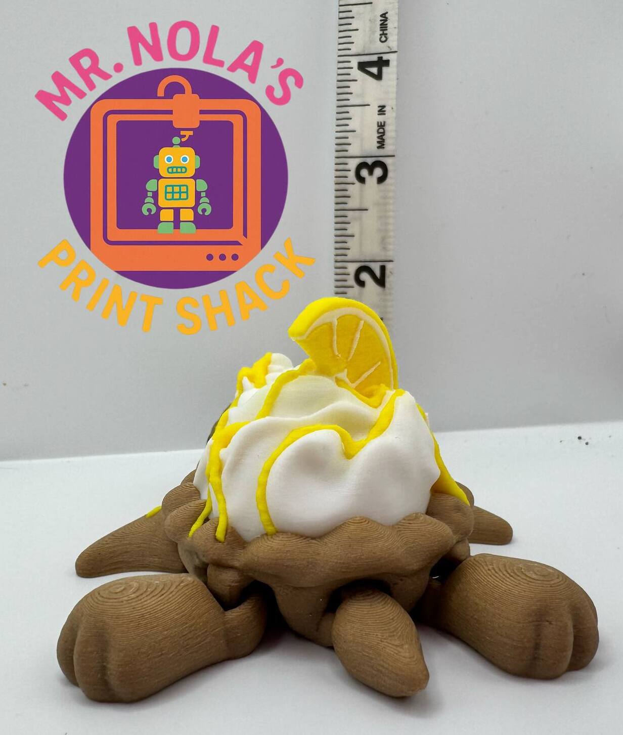 Print Shack 3D Printed Loretta Lemon Meringue Turtle