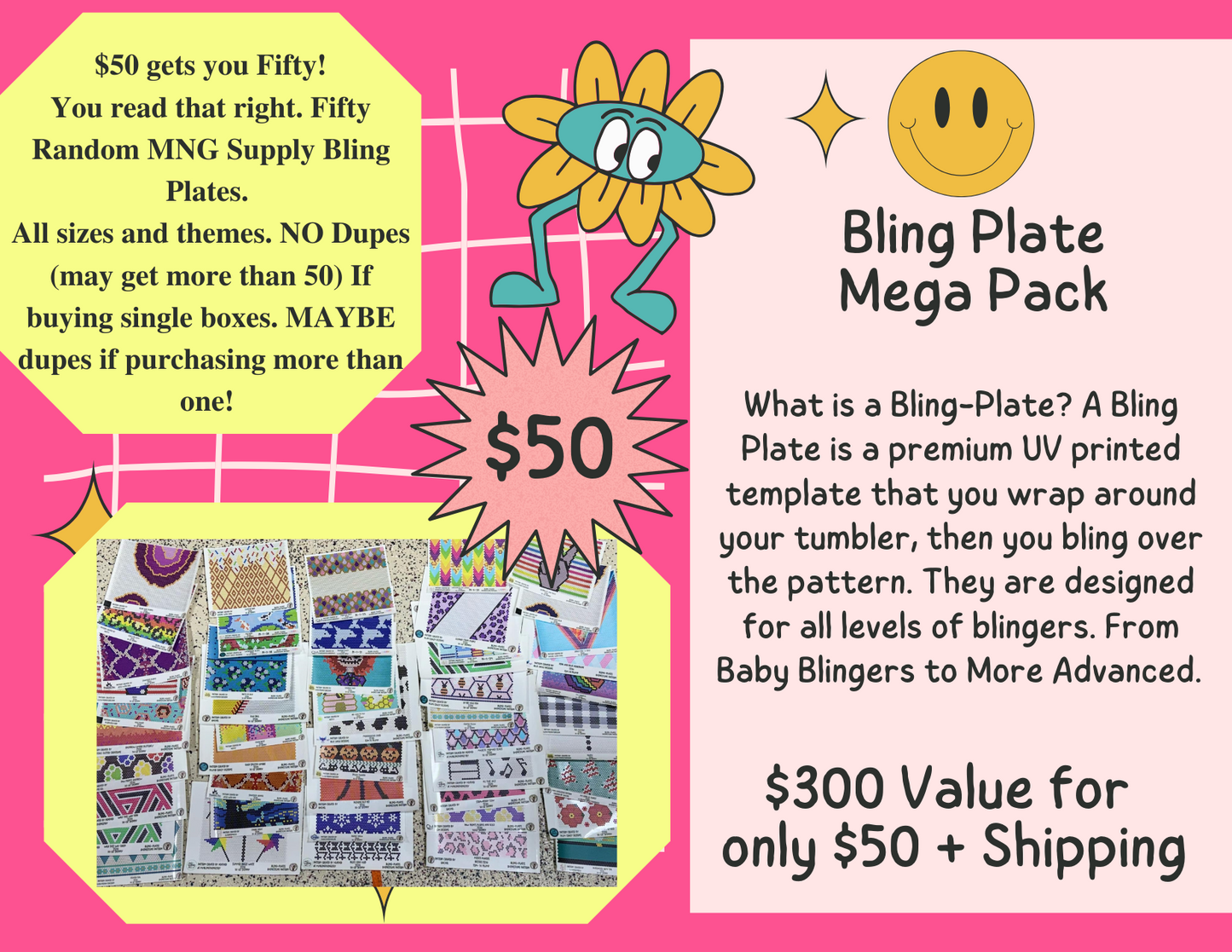 Mrs.Nola’s Craft Room BLING PLATES ONLY