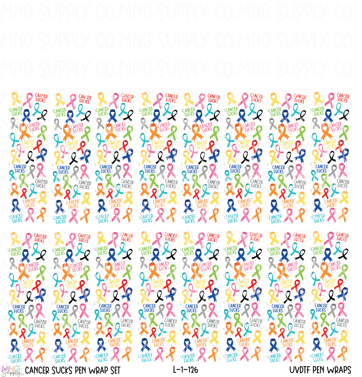 MNG Supply UVDTF Pen Wraps Cancer Sucks