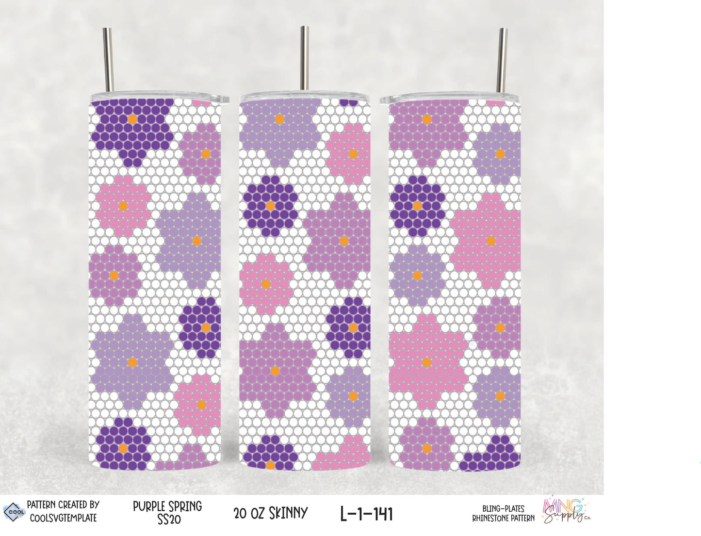 MNG Supply Bling Purple Spring 20oz Skinny