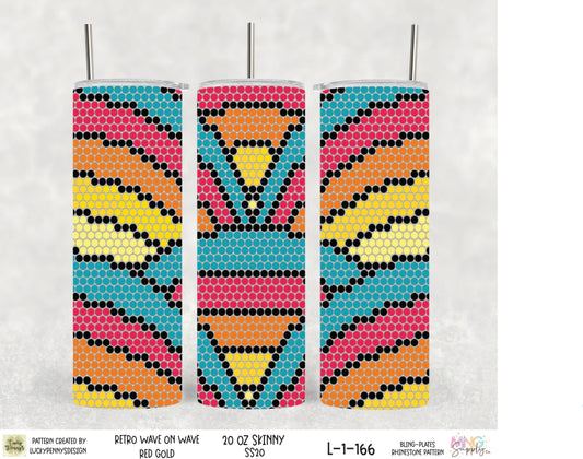 MNG Supply Bling Plate Retro Wave on Wave 20oz Skinny
