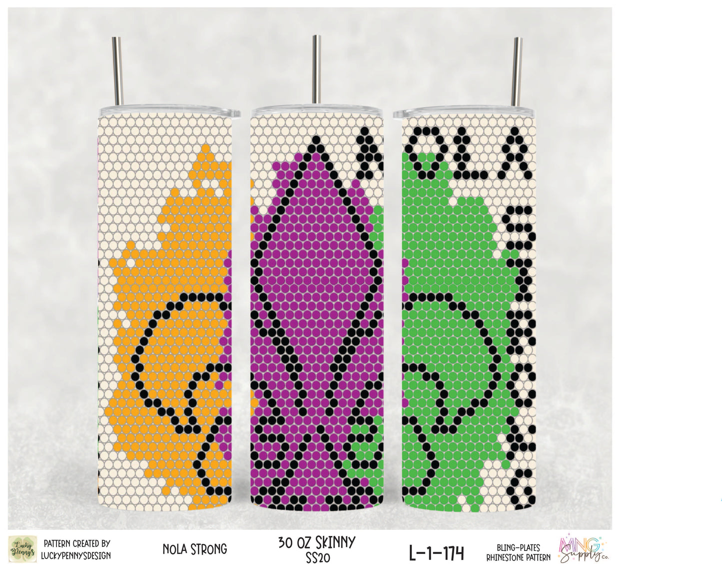 MNG Supply Bling Plate Nola Strong Pick Your Size (20-30-32)