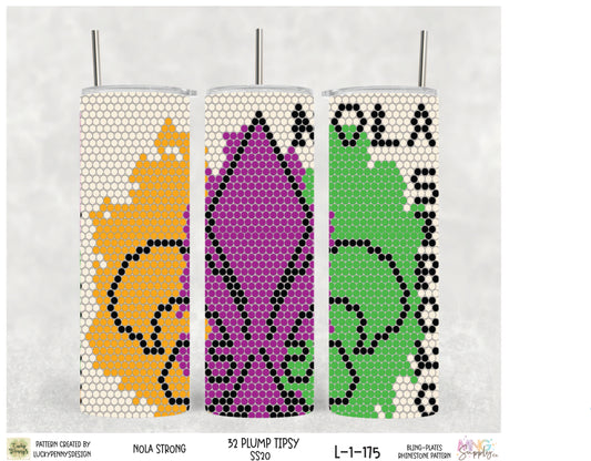 MNG Supply Bling Plate Nola Strong Pick Your Size (20-30-32)
