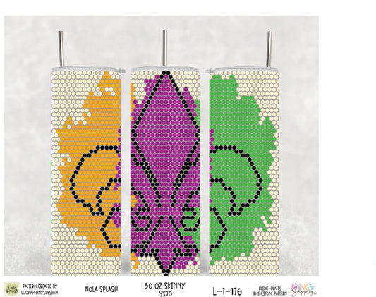 MNG Supply Bling Plate Nola Splash Pick Your Size (20-30-32)