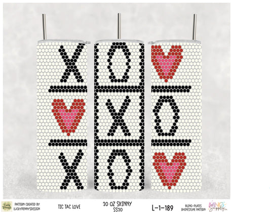 MNG Supply Bling Plate Tic Tac Love 20oz Skinny