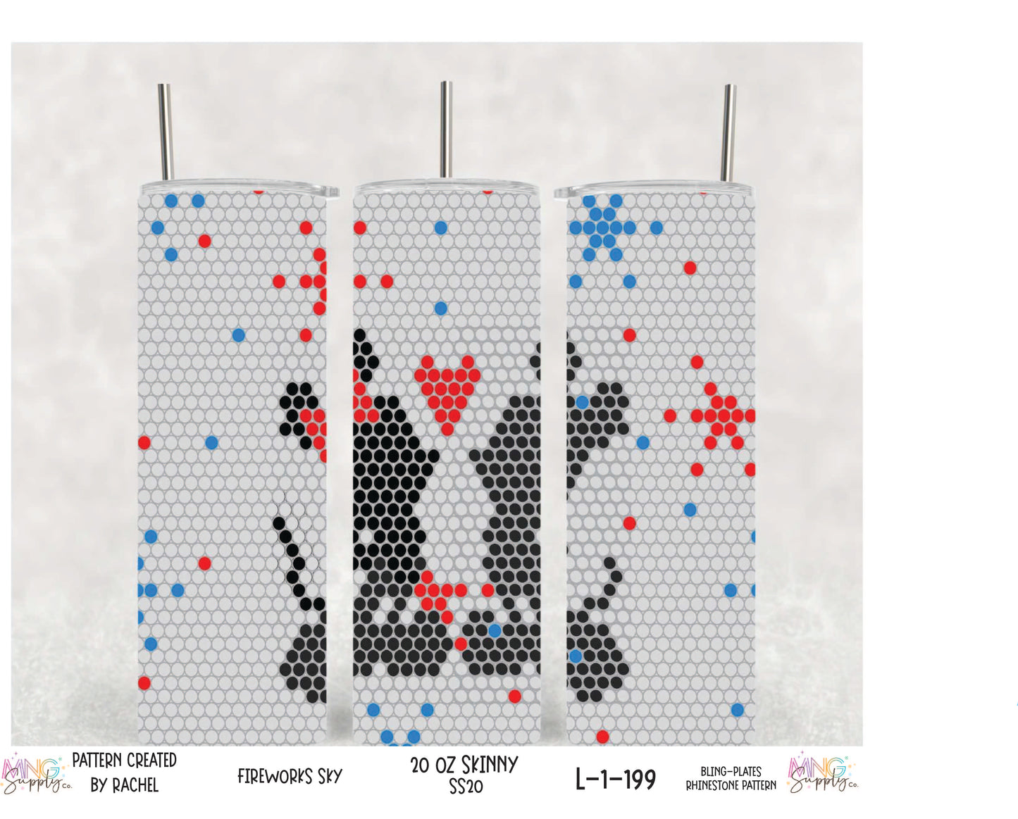 Bling Plate Bundle Firework Sky