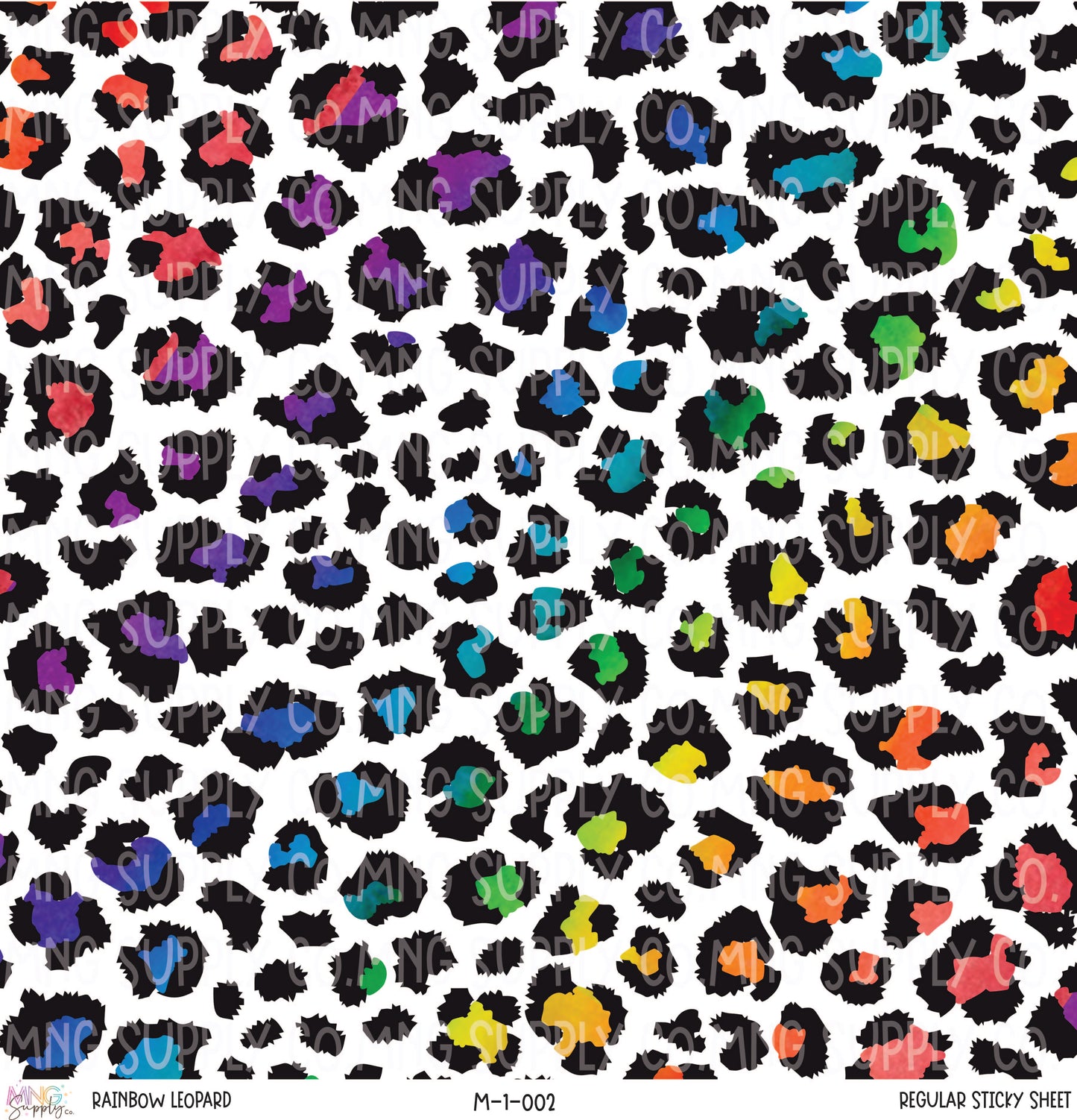 MNG Supply Sticky Sheet Rainbow Leopard