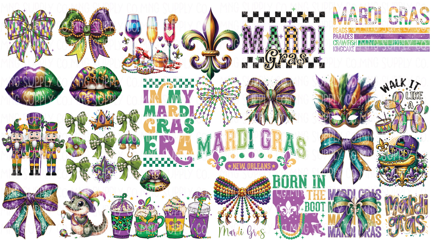 Mardi Gras 1 Pre-Built Gang Sheet NO TM