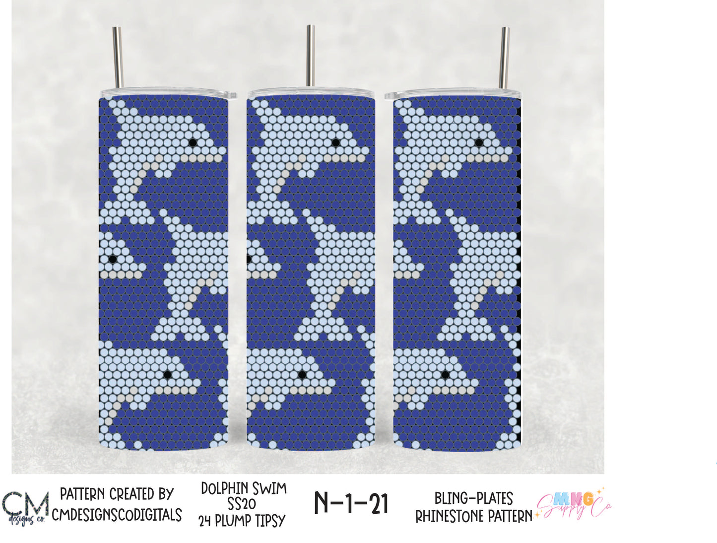 Bling Plate Bundle Dolphin Swim