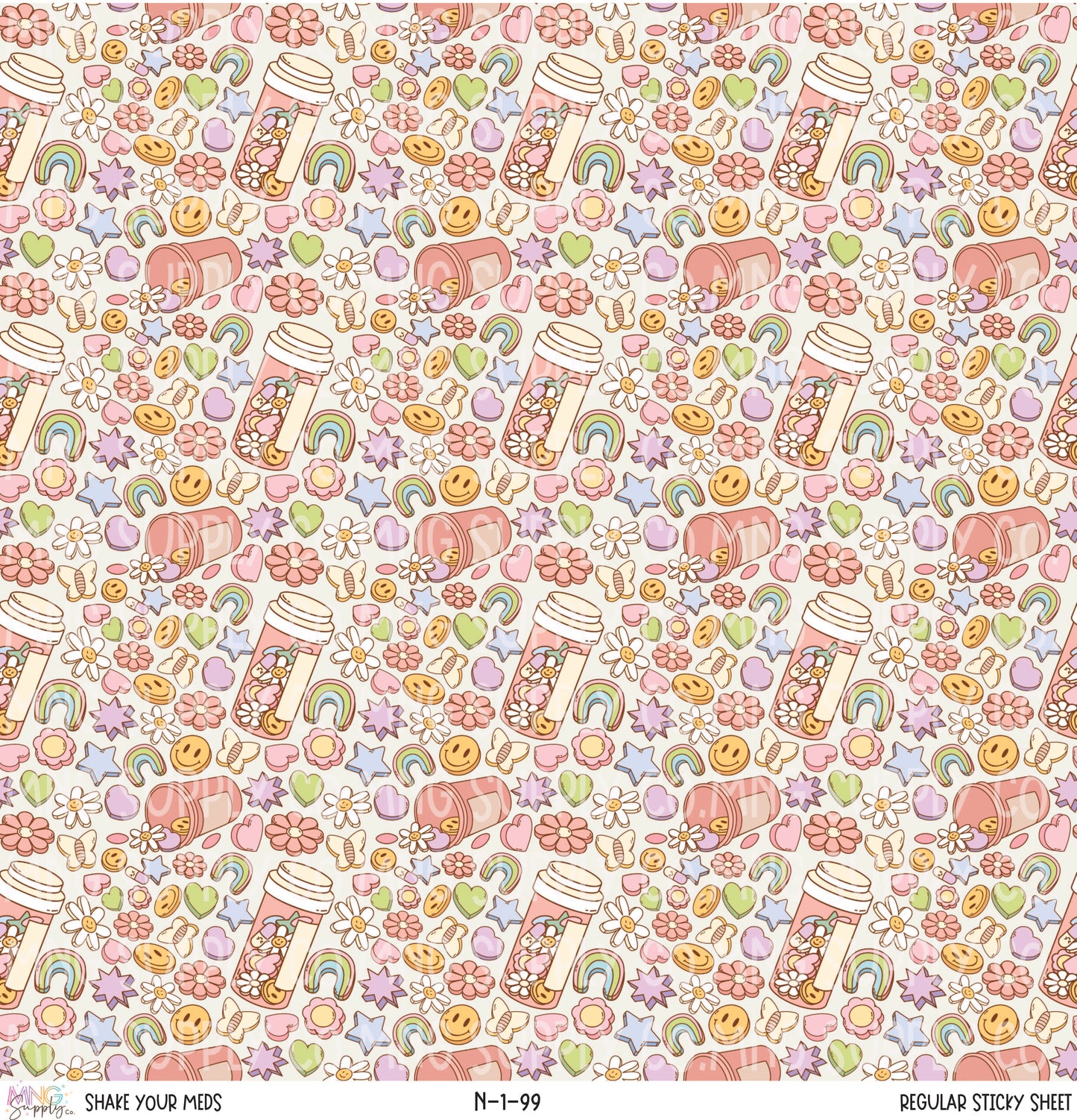 MNG Supply Sticky Sheet Shake Your Meds