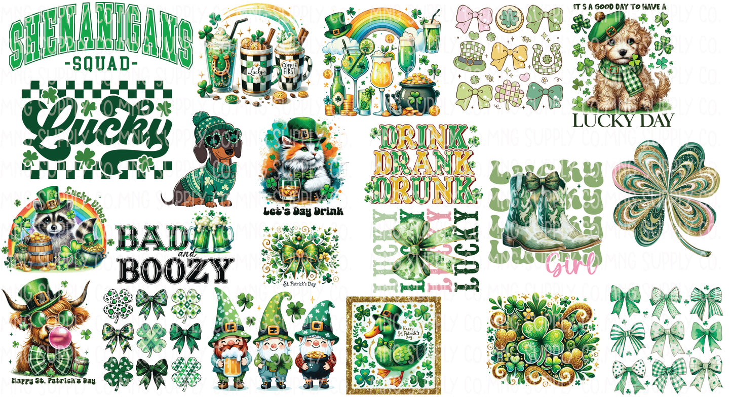 St.Patricks Pre-Built Gang Sheet NO TM
