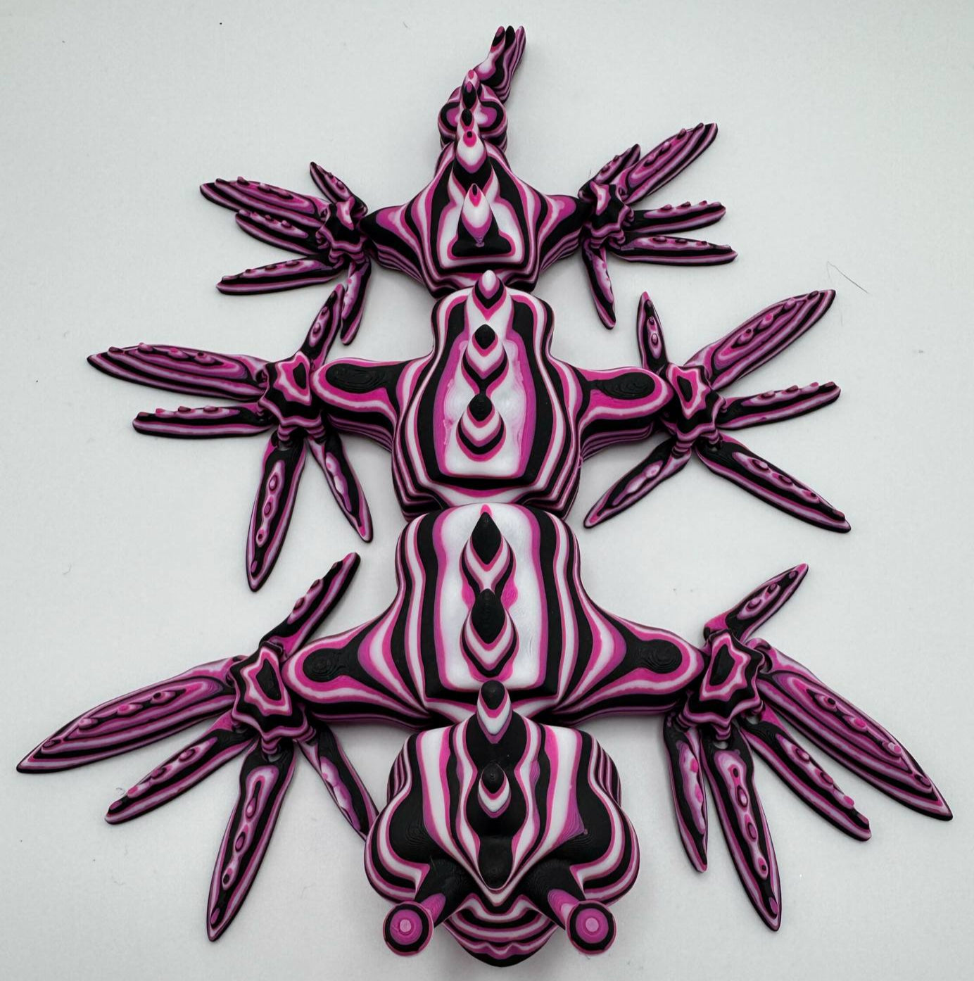 Print Shack 3D Printed Articulated Pink Sea Dragon