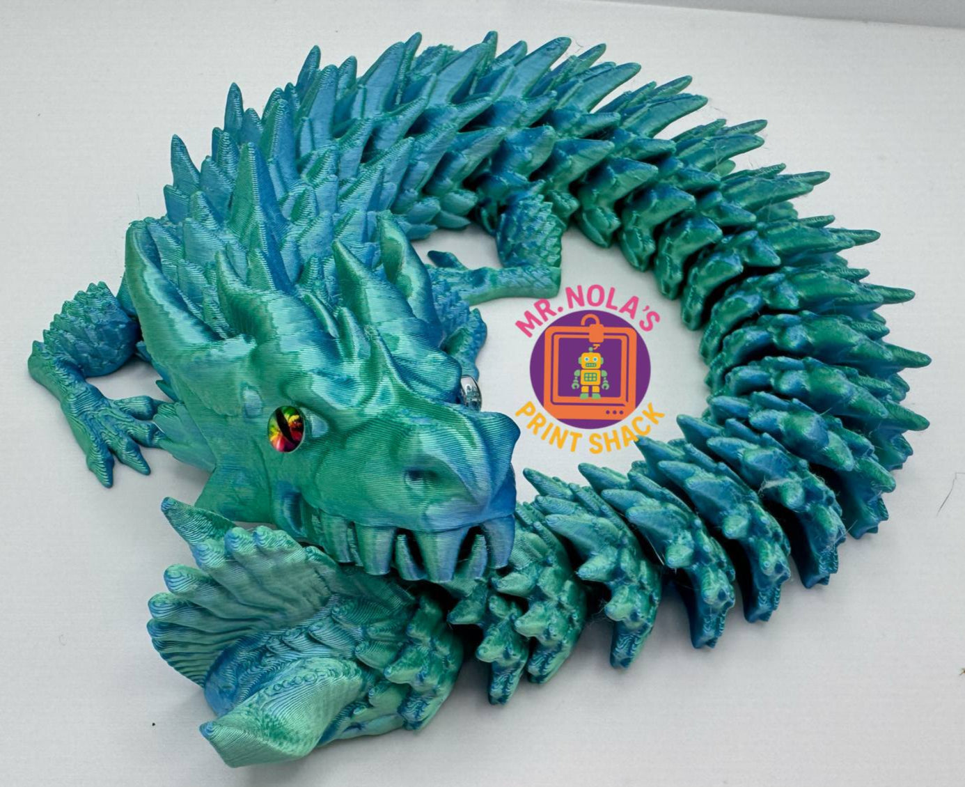Print Shack 3D Printed Color Shift Chomps Dragon