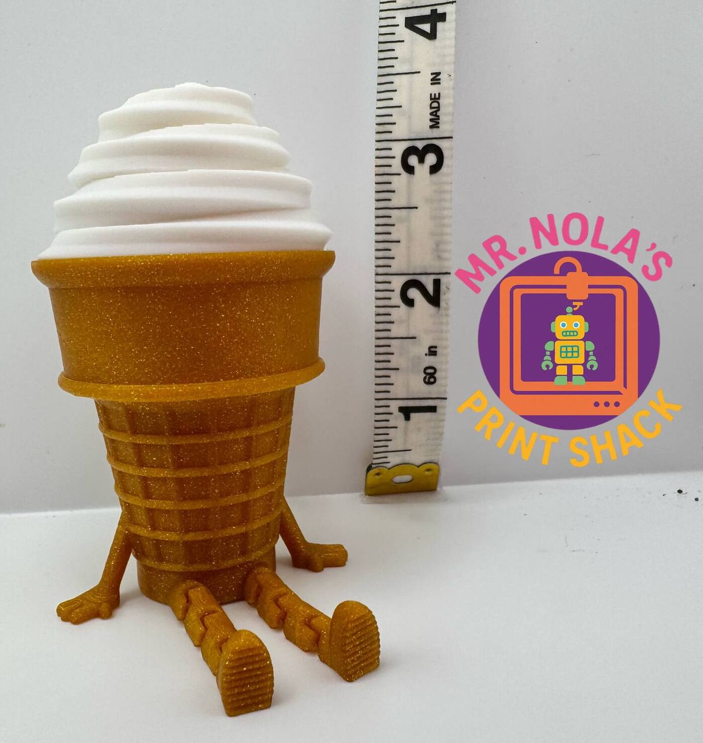 Print Shack 3D Printed Twisty The Everlasting Ice Cream Cone
