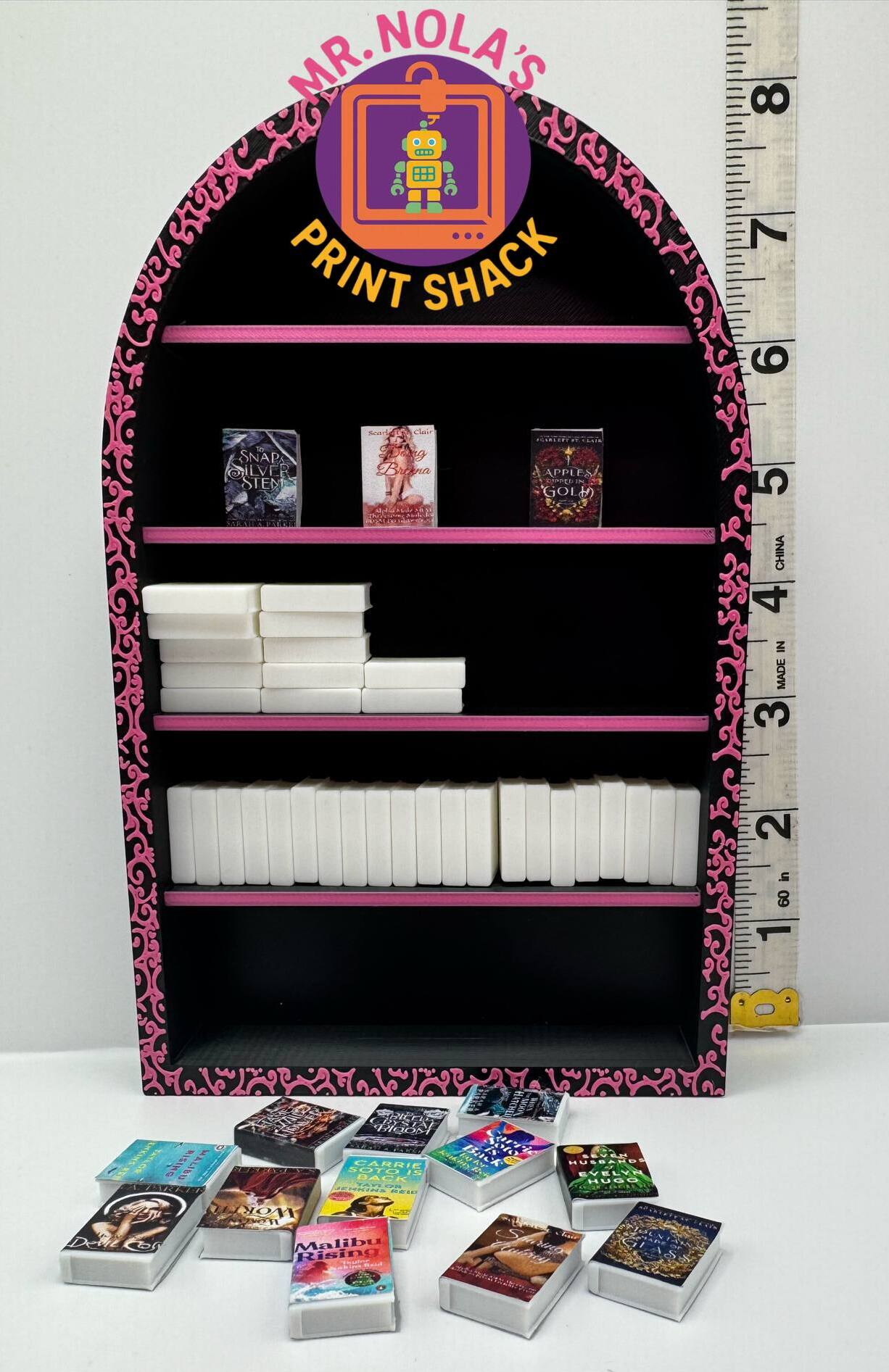 Print Shack 3D Printed Mini Blank Books for Book Case