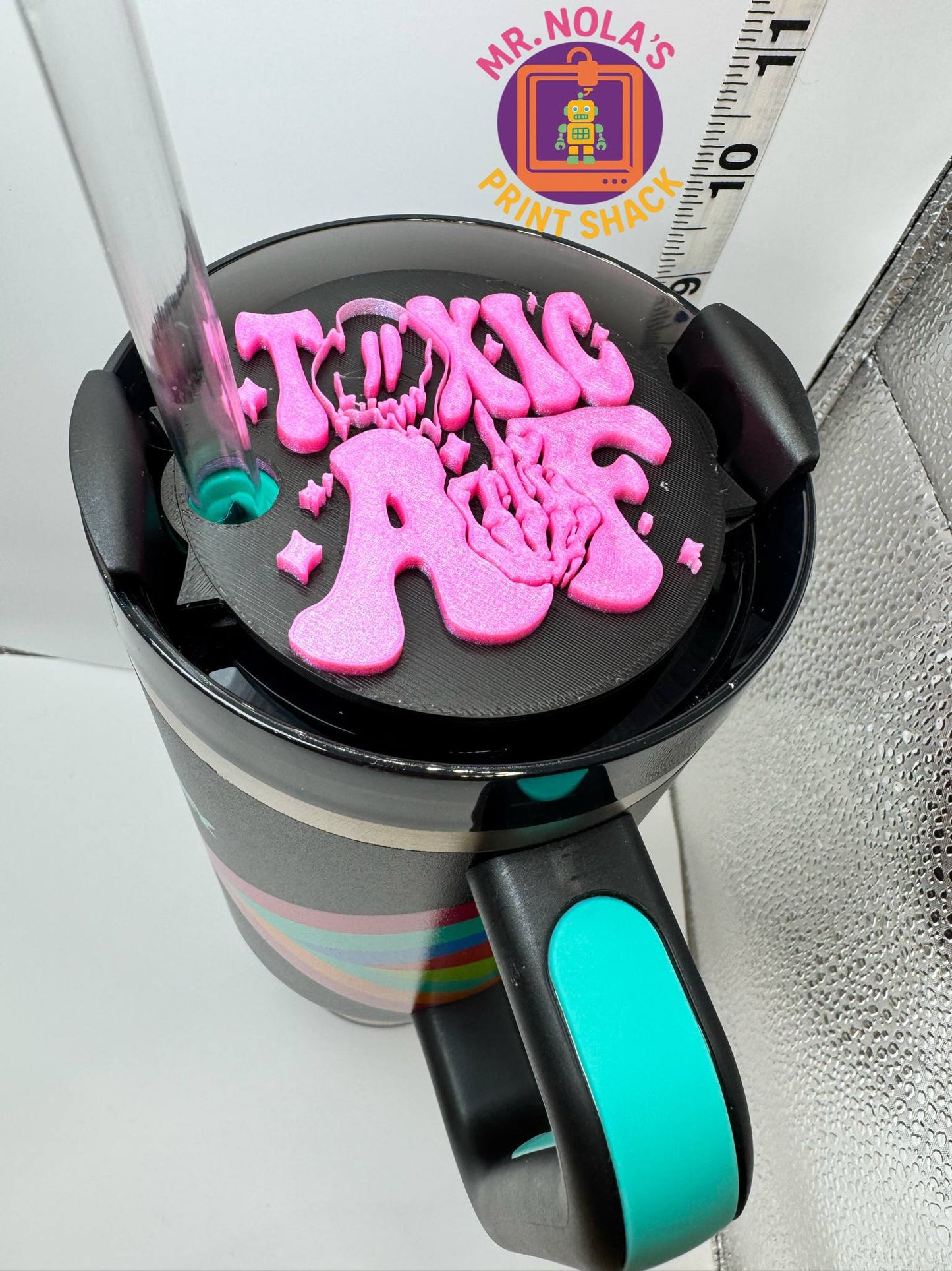 Print Shack 3D Printed Toxic AF 40oz Tumbler Cover Plate