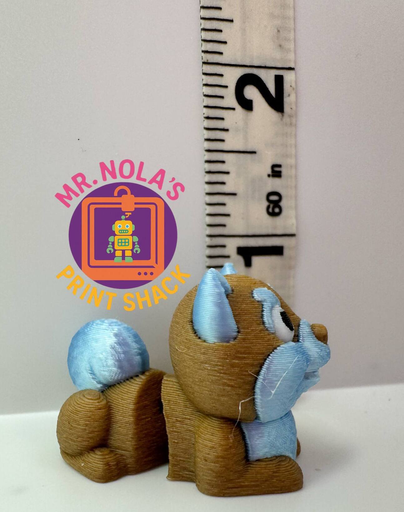 Print Shack 3D Printed Bruiser Blueberry Pup