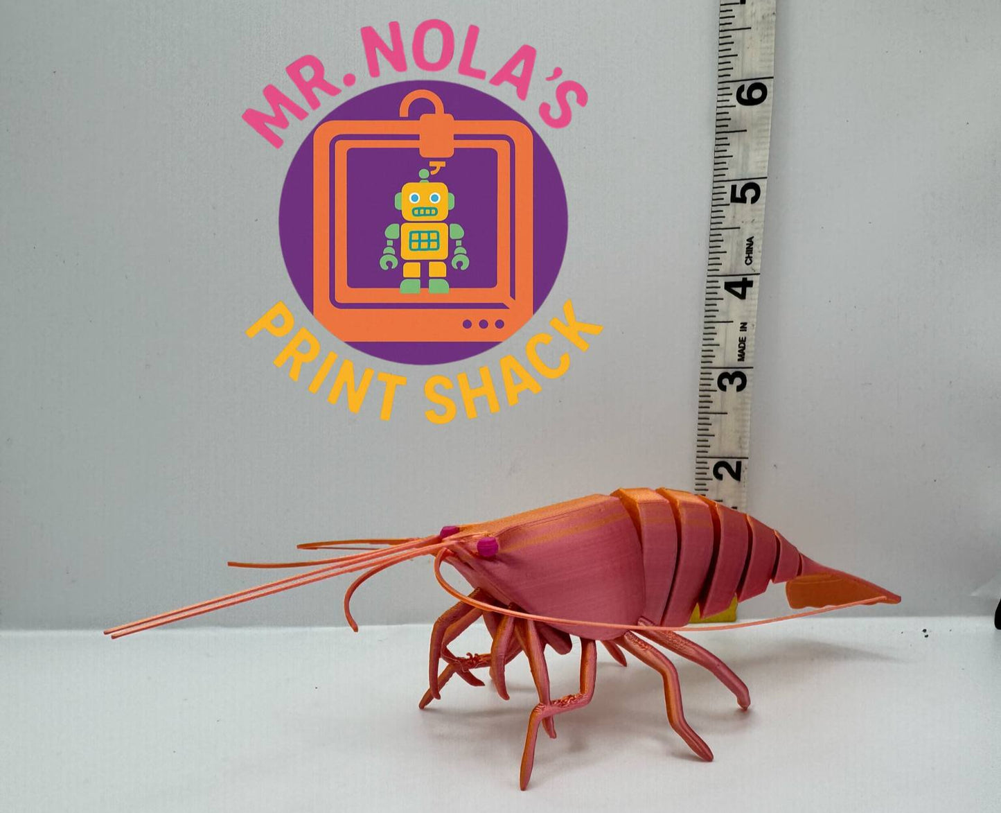 Print Shack 3D Printed Rose Gold Wiggle Shrimp