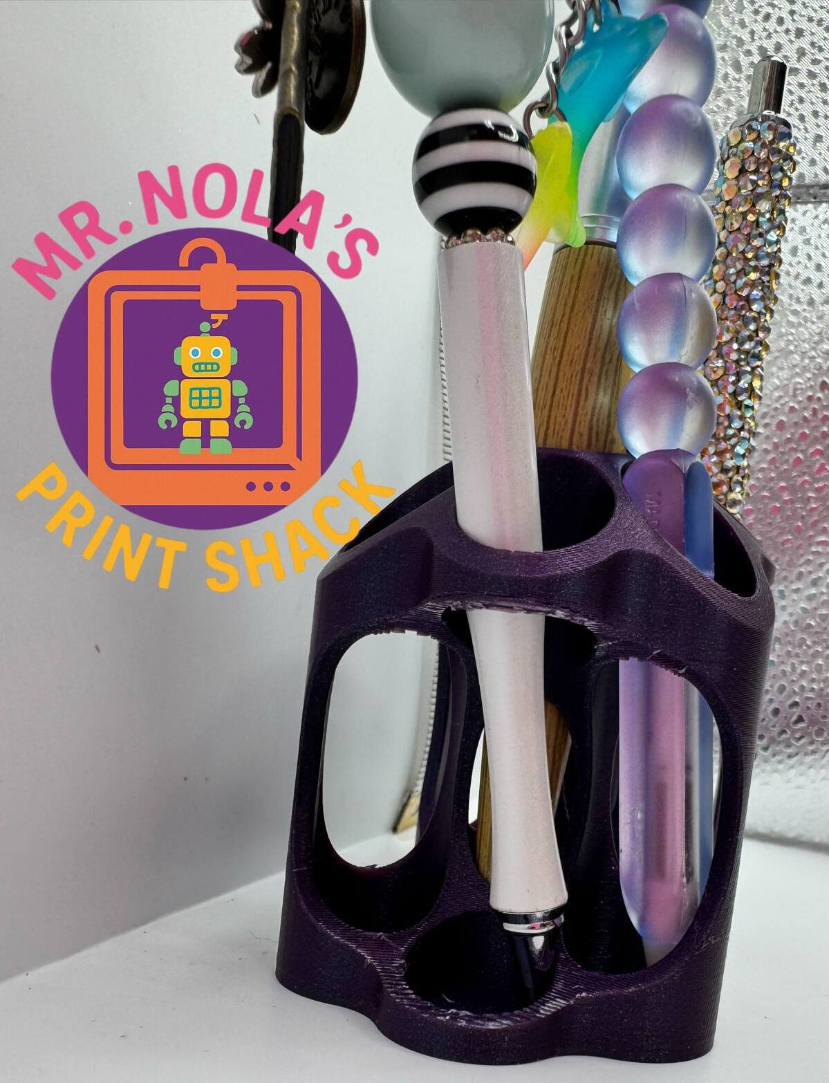 Print Shack 3D Printed Midnight Slime Pen Holder