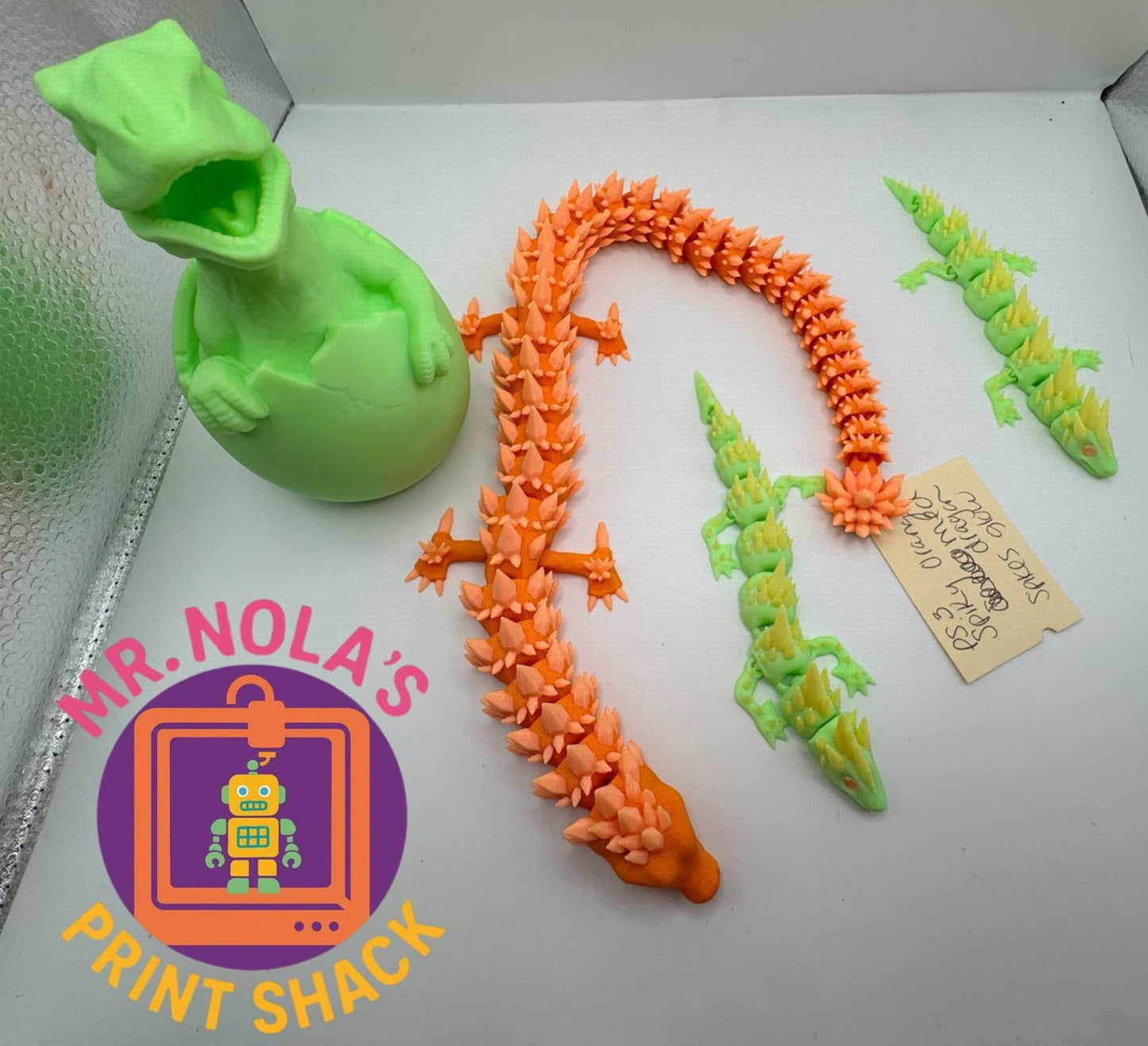 Print Shack 3D Printed Glow in the Dark Dino Egg