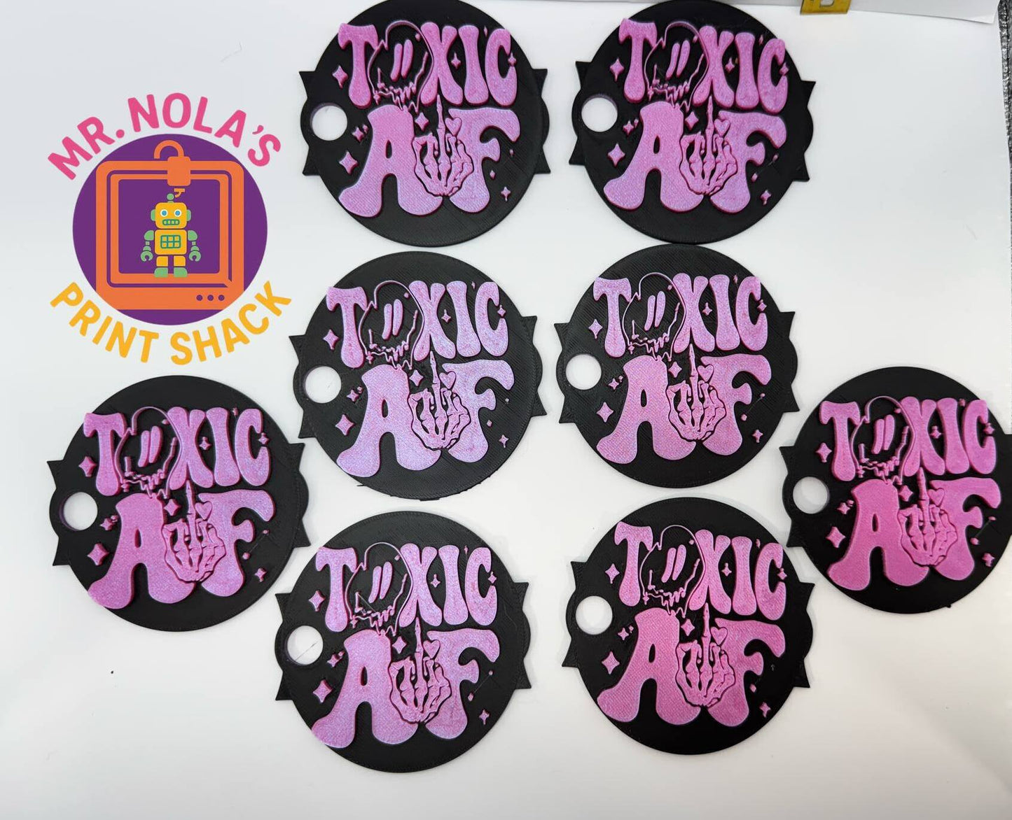 Print Shack 3D Printed Toxic AF 40oz Tumbler Cover Plate