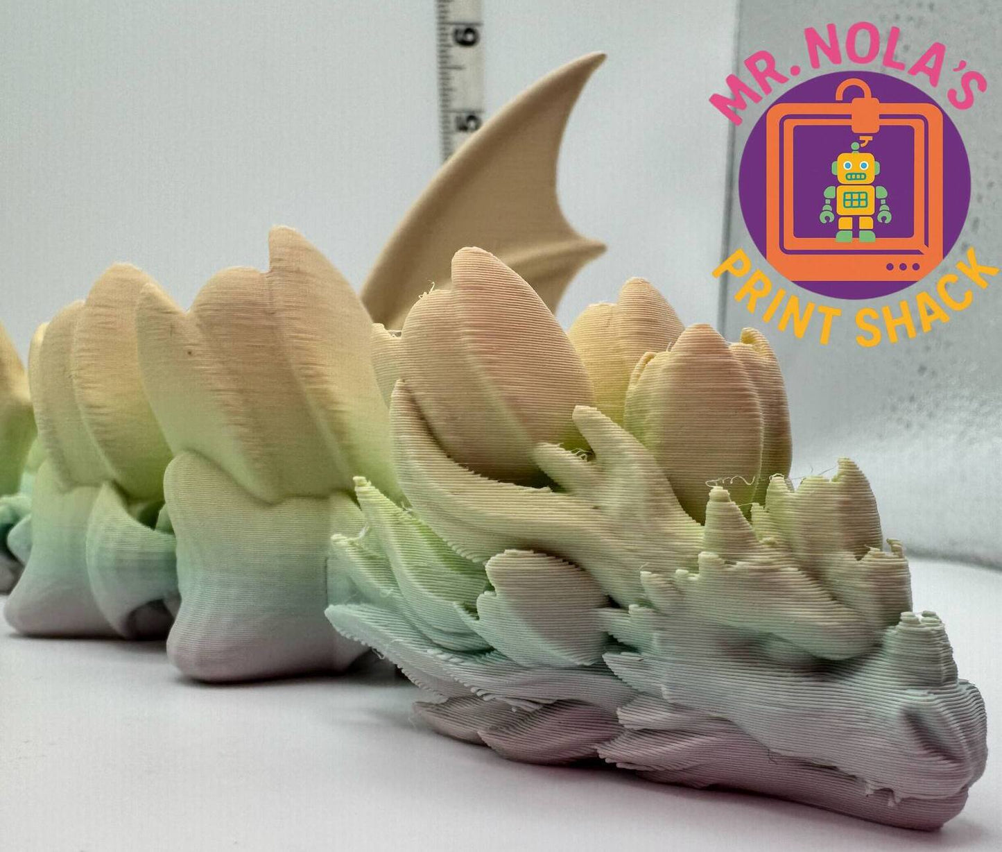 Print Shack  3D Printed Pastel Tulip Dragon