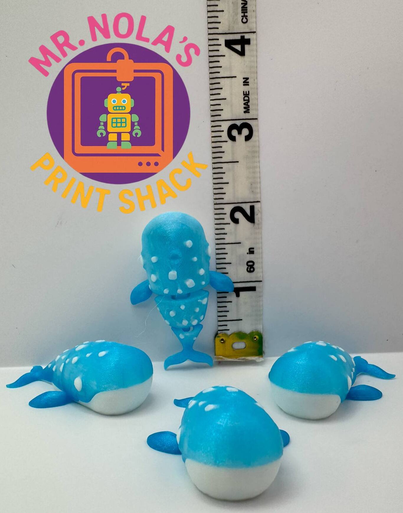 Print Shack  3D Printed Bubbaloos The Chubby Whale