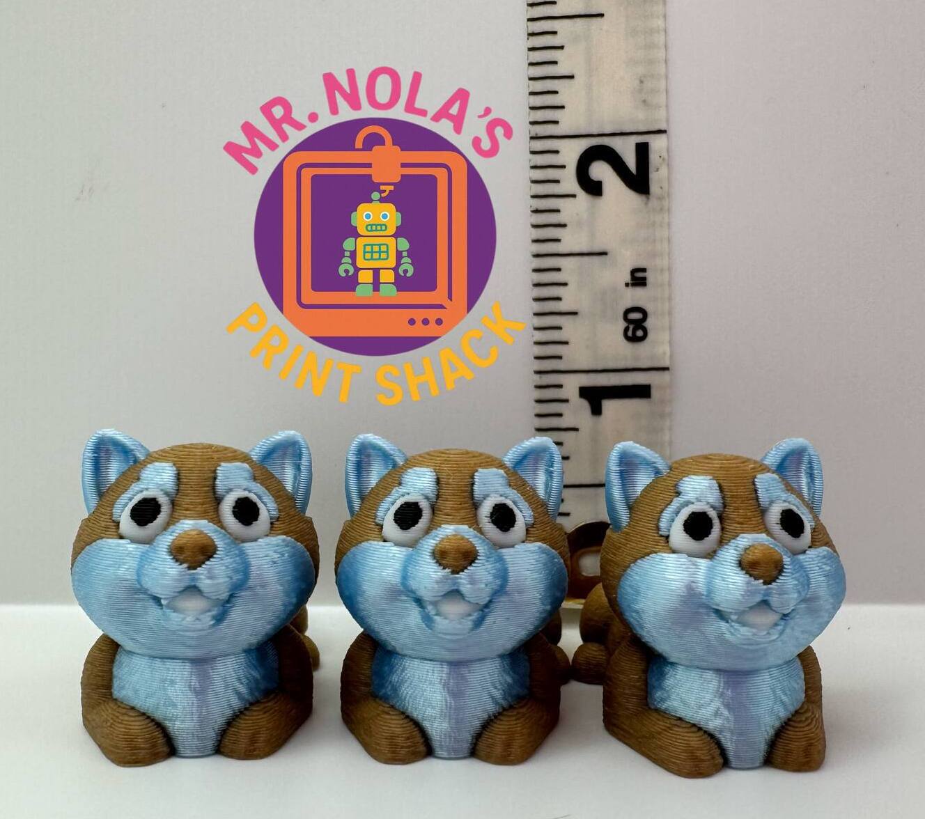 Print Shack  3D Printed Bruiser Blueberry Pup