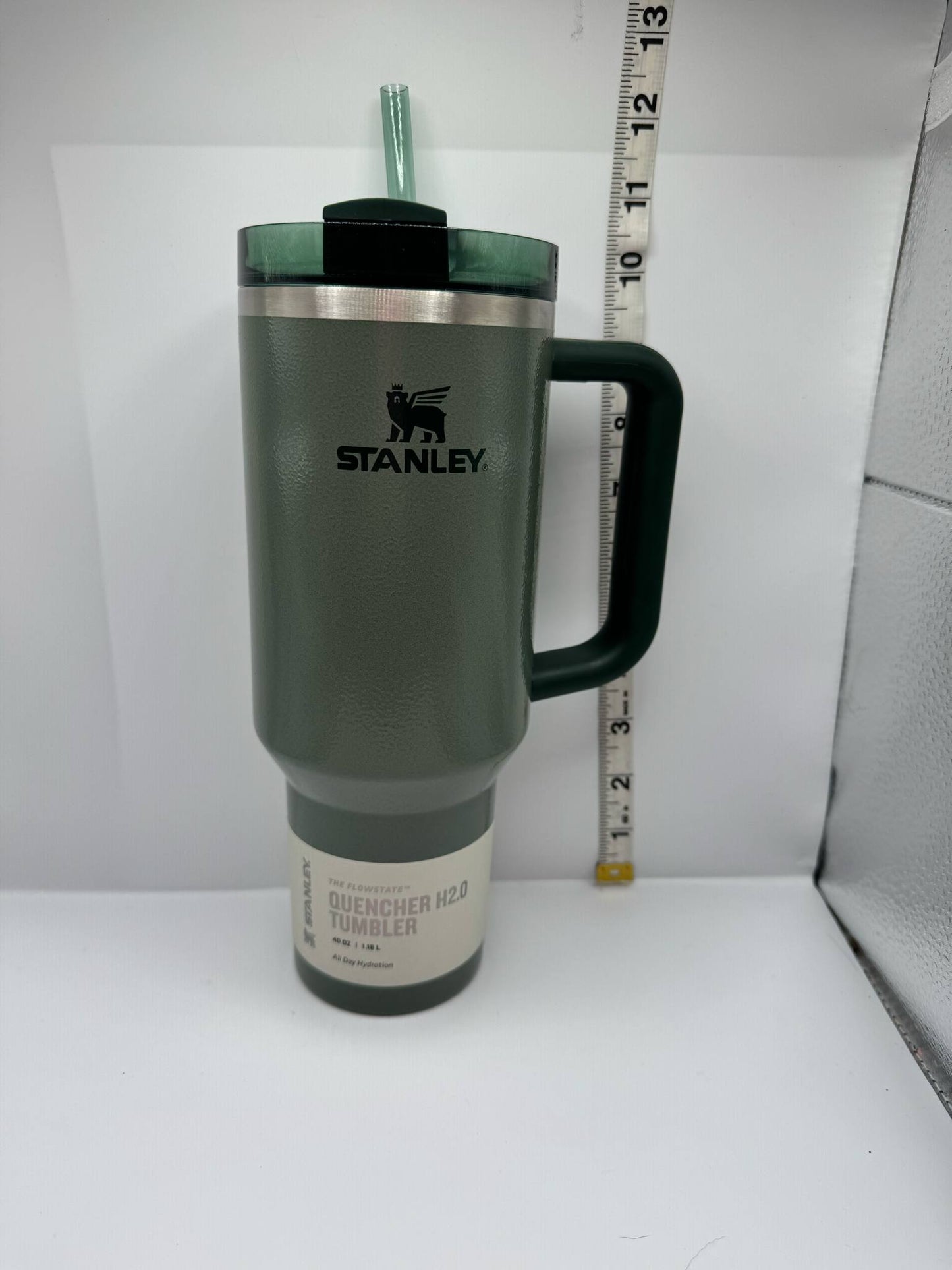 STANLEY THE QUENCHER H2.0 FLOWSTATE TUMBLER | 40 OZ HAMMERTONE GREEN LIMITED EDITION