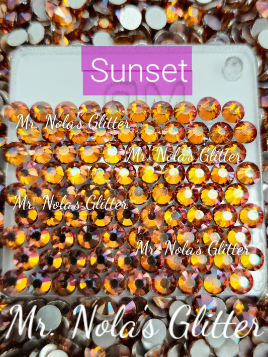 MNG Rocks Amber/Sunset Glass Rhinestone