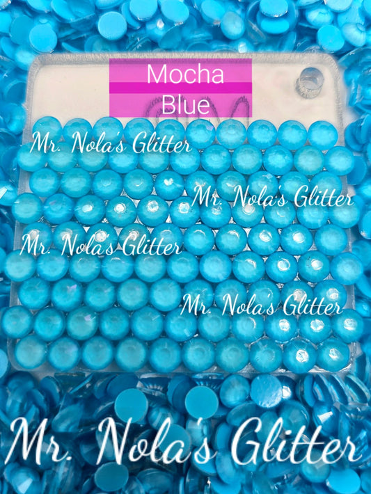 MNG Rocks Mocha Blue Glass Rhinestone