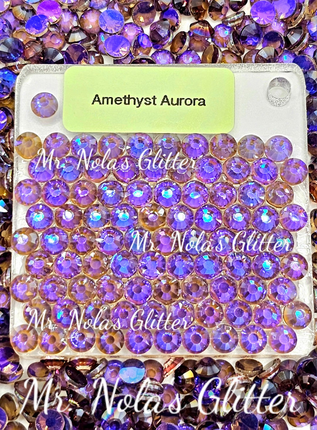 MNG Rocks Amethyst Aurora Glass Rhinestone