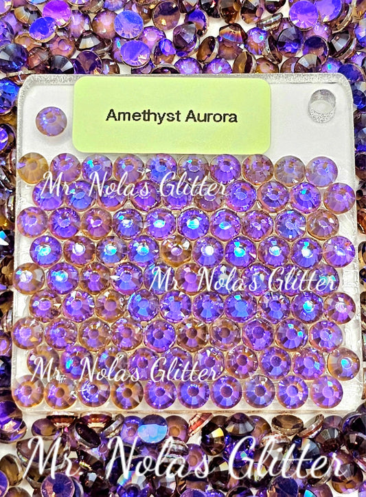 MNG Rocks Amethyst Aurora Glass Rhinestone