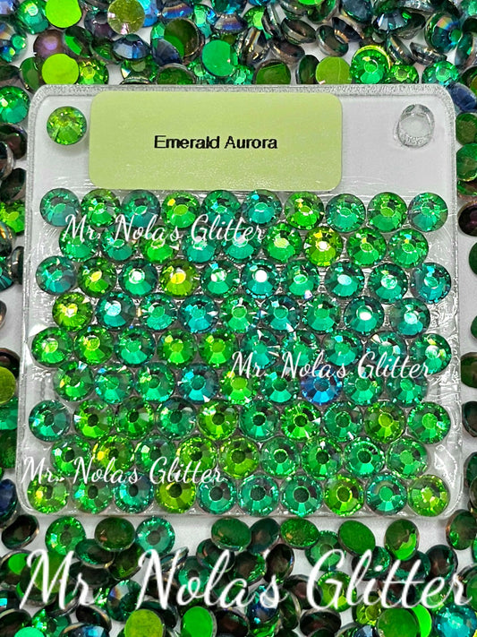 MNG Rocks Emerald Aurora Glass Rhinestone