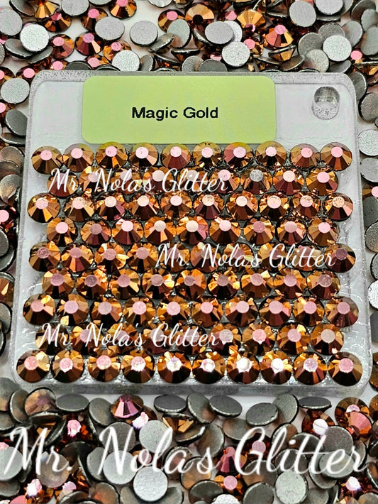 MNG Rocks Magic Gold Glass Rhinestone