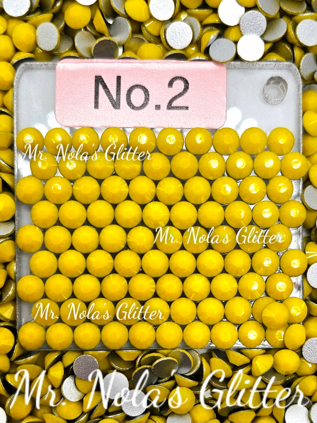 MNG Rocks Chalk Yellow/ No. 2 Glass Rhinestone