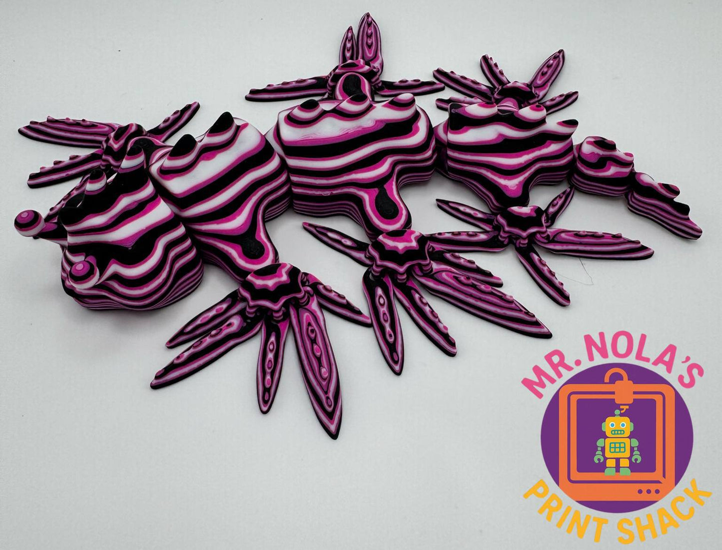 Print Shack  3D Printed Articulated Pink Sea Dragon