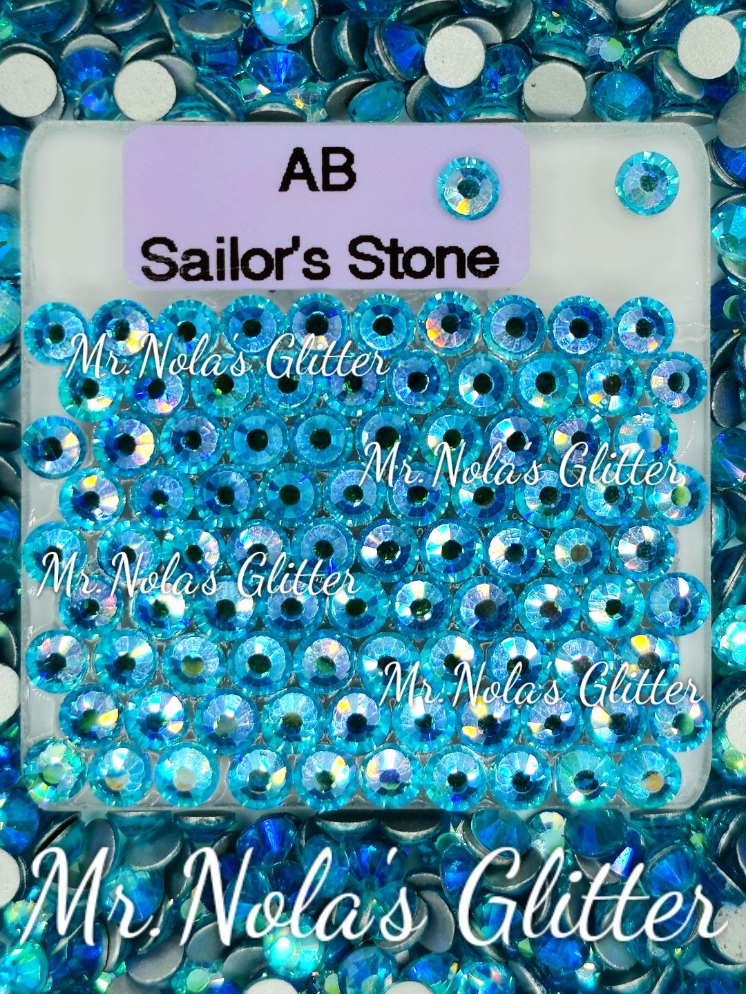 MNG Rocks Aquamarine AB/AB Sailor Stone Glass Rhinestonek