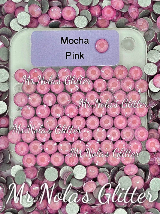 MNG Rocks Mocha Pink Glass Rhinestone