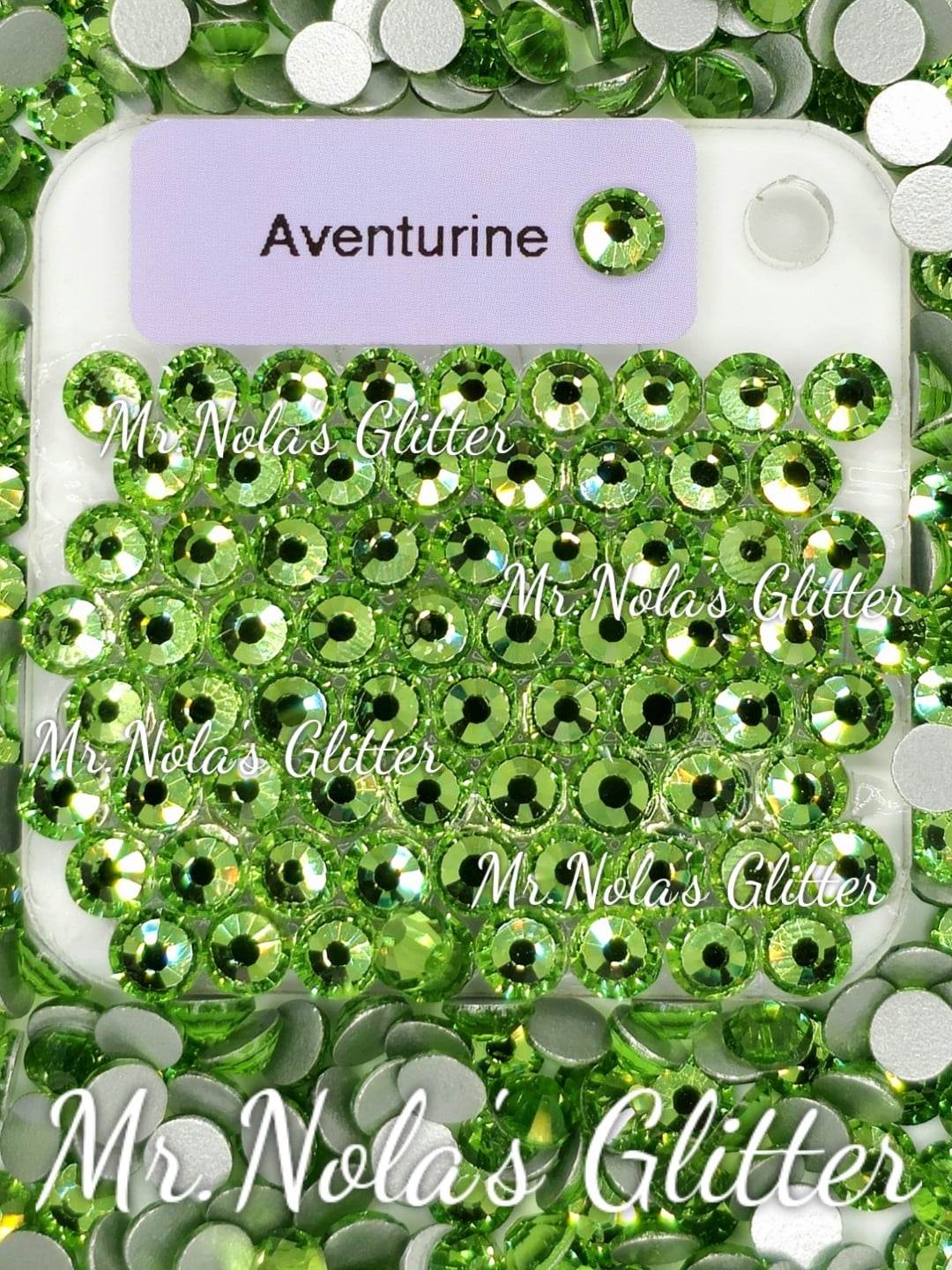 MNG Rocks Peridot/Aventurine Glass Rhinestone