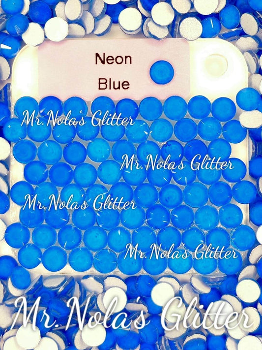 MNG Rocks Neon Blue Glass Rhinestone